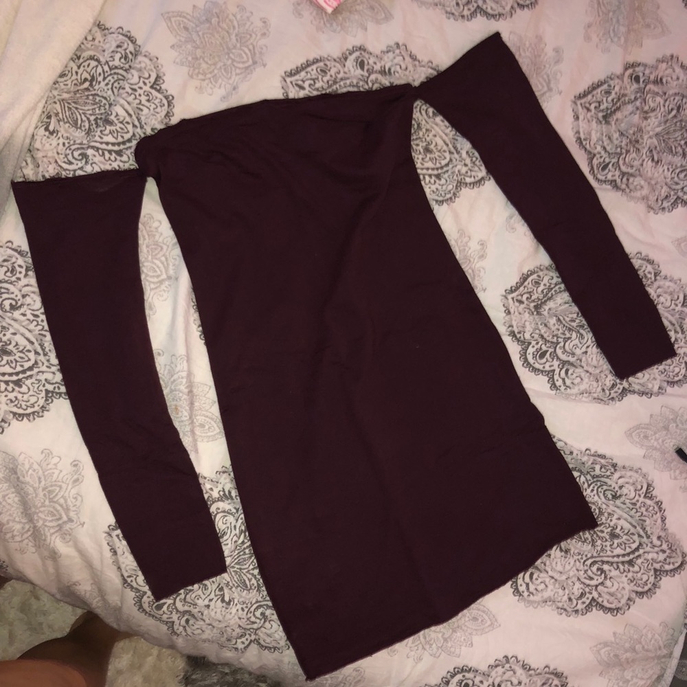Burgundy Bodycon Dress
